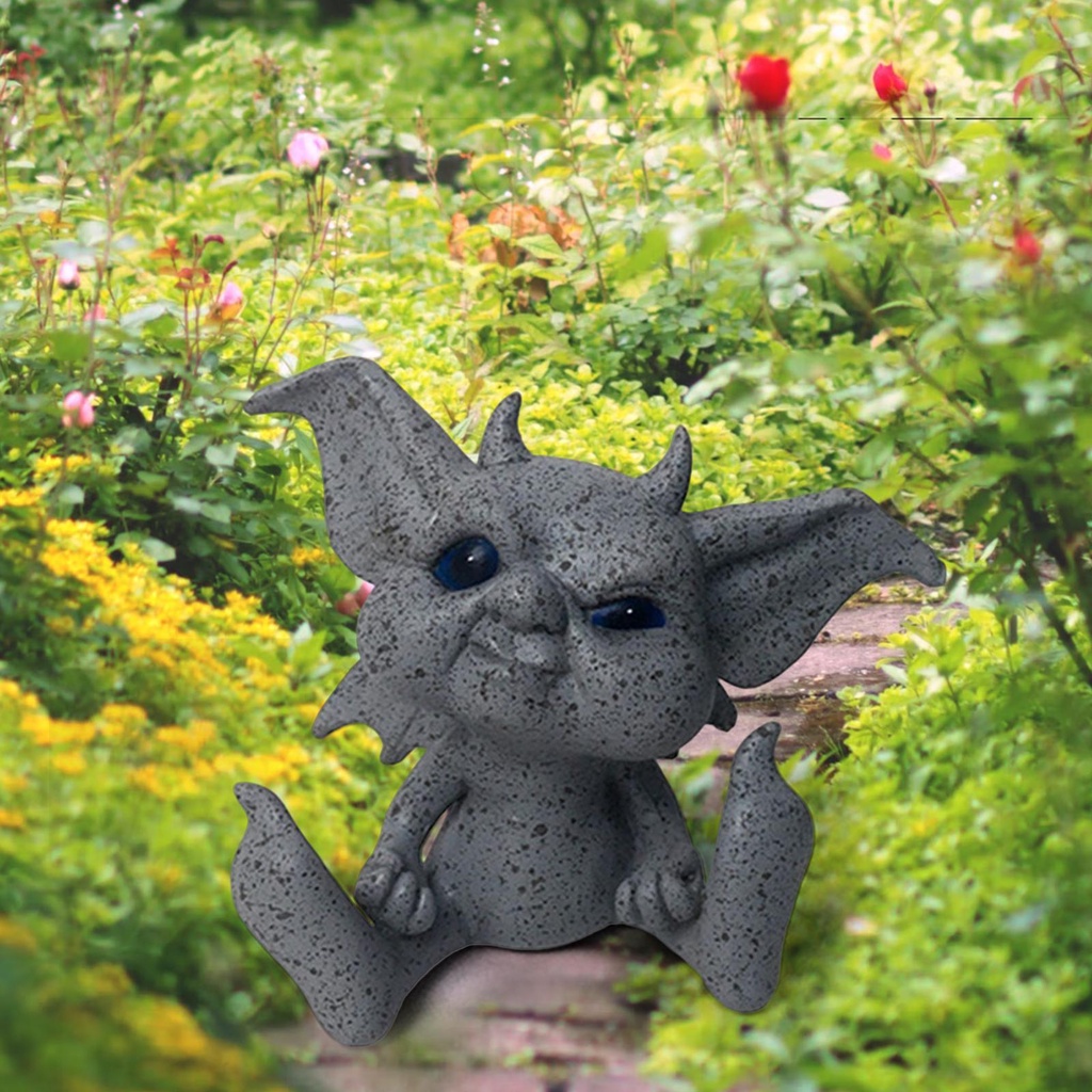 Huit Baby Goblin Art Fairy Garden Patung Dekorasi Teras Rumput