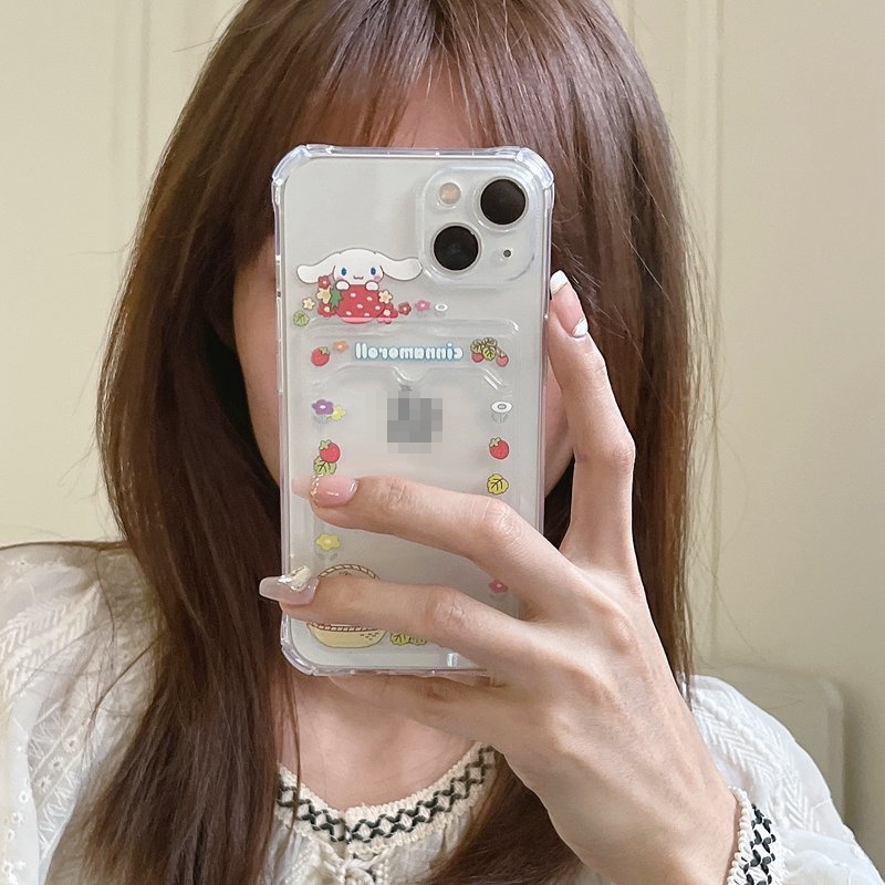 Card Case Cinnamoroll &amp; Pochacco Soft Case HP iP iPhone 14 13 12 11 Pro X XS XR Max 7 8 + Plus FTD Casing Apple