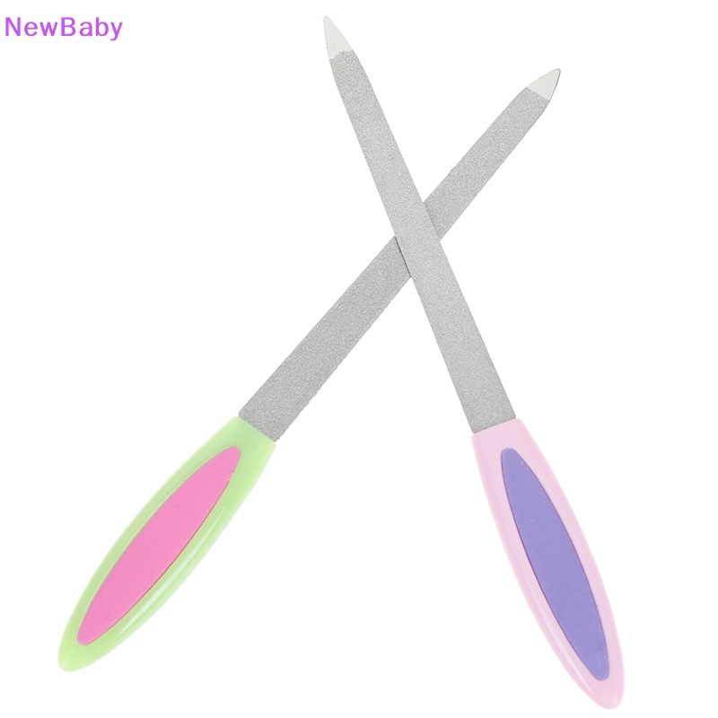 Newbaby Double Sides Metal Nail File Buffer Batang Gerinda Scrub Manicure Pedicure Tools ID