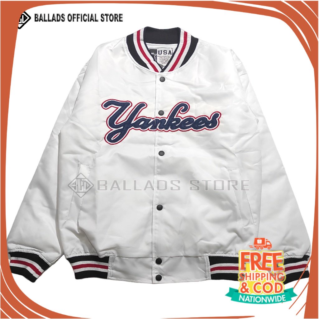 JAKET PERGI CAFE TREVELING KONSER/ Jaket Baseball - Varsity Jacket - Vintage Yankees Pria Wanita Ful