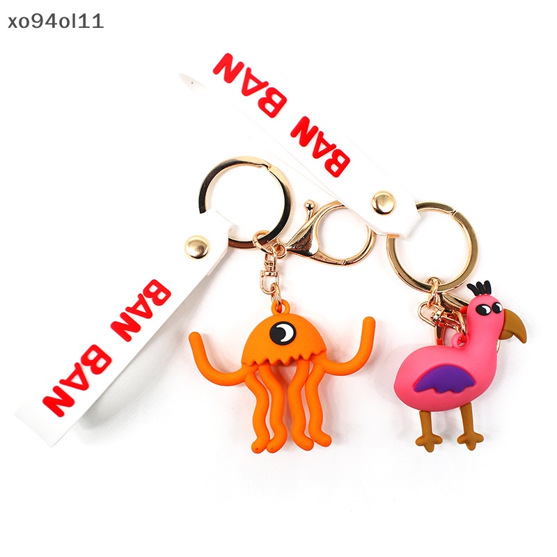 Xo Lucu Garten of banban plush Karet Lembut Gantungan Kunci Hadiah Teman Pasangan Tas Pesona Kepribadian Kreatif Mobil ban Hijau Gantungan Kunci OL