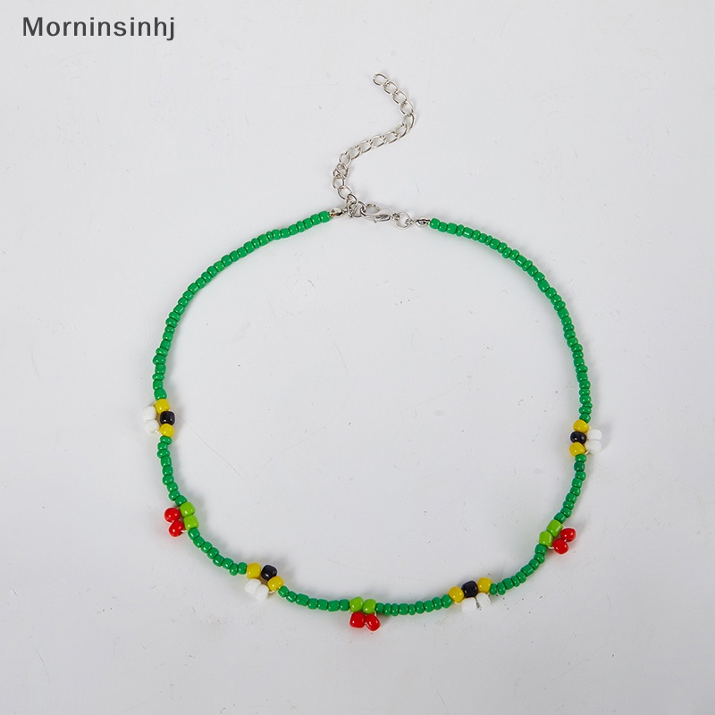 Mornin Trendi Bohemia Warna Hujan Manik-Manik Rantai Mutiara Choker Kalung Untuk Wanita Gaya Korea Fashion Lebah Kecil Aksesoris Perhiasan id