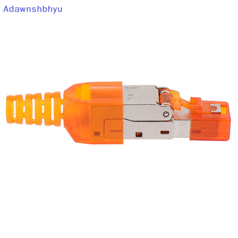 Konektor Adapter Eterna Adhyu Cat6A Rj45 Tanpa Alat Crimping Terlindung Kepala Kristal ID