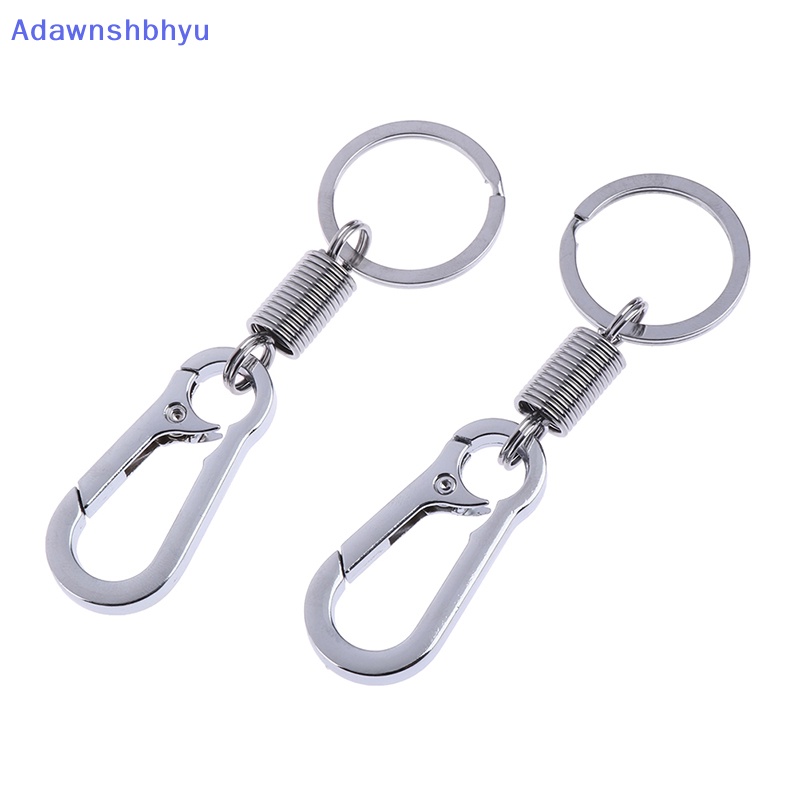 Adhyu Silver tone spring buckle belt Tas Klip loop hook Gantungan Kunci key fob ring  Id