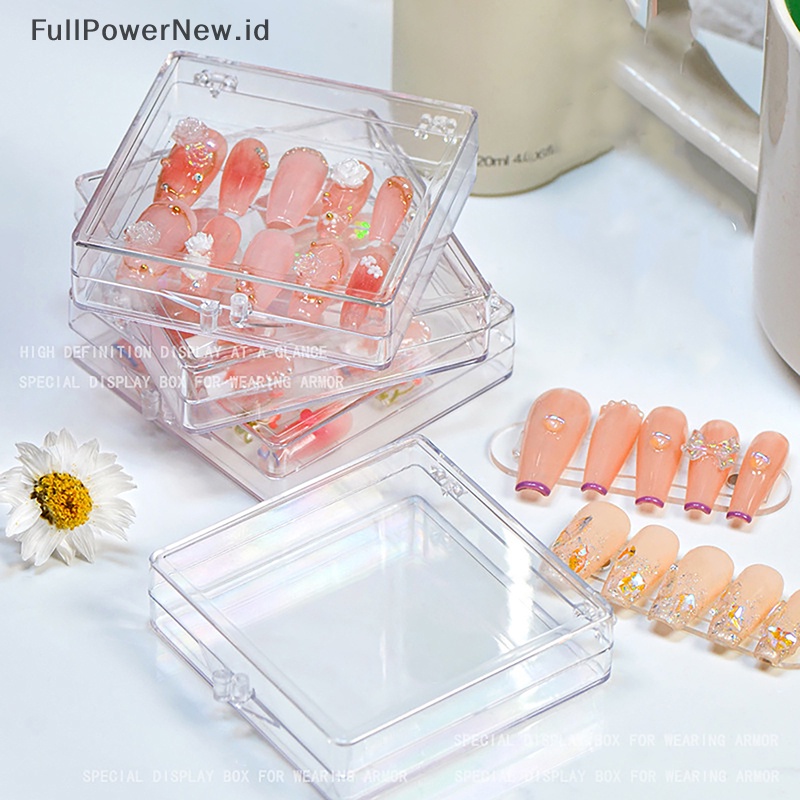 Power 1pc Kotak Penyimpanan Tips Kuku Palsu Plastik Bening Holder Organzier Manicure Tool ID