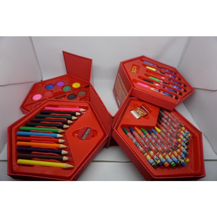 

crayon set 46 pcs pensil warna alat lukis gambar kado anak Cars HASA