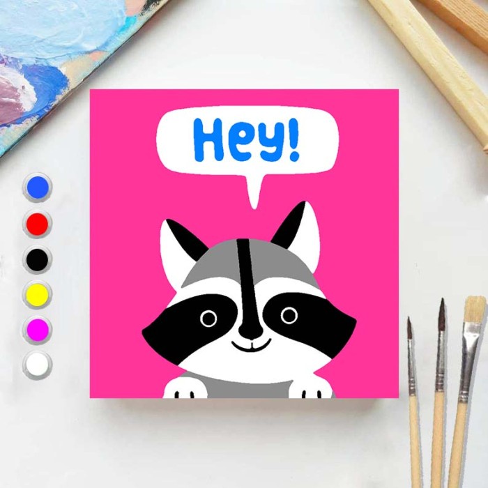 

Paint by number ANIMAL HELLO DEAR 20x20 Painting kit/Set Melukis - HELLO DEAR