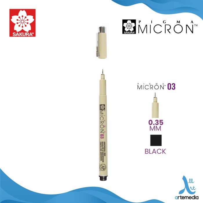 

Drawing Pen Sakura Pigma Micron Set 3 Pigment Ink Pulpen Gambar