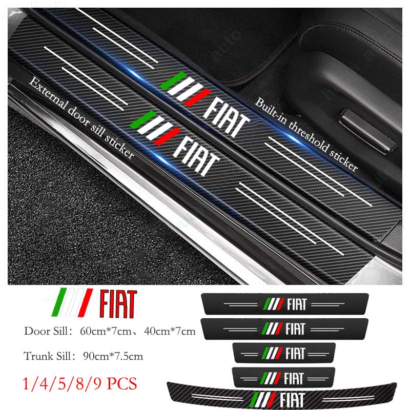 Fiat Stiker Kusen Pintu Mobil Anti Gores Serat Karbon Kulit Sticker Trunk Protector Stiker Untuk Stilo Punto Argo Bravo Palio 500toro Freemont Marea Panda Tipo Aksesoris
