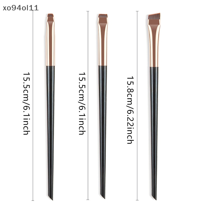 Xo 3Pcs Brush Makeup Eye Brow Eyeliner Pen Pensil Alis Brush Alat Makeup Alis OL