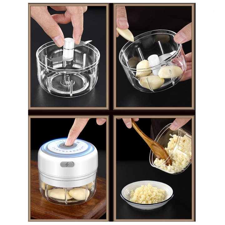 B6 Mini USB Electric Garlic Chopper-Penghalus Bumbu Dapur Elektrik 250ml