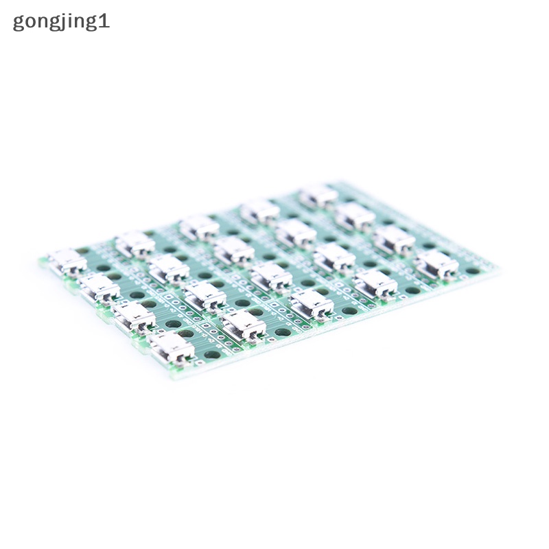 Ggg 20pcs micro usb to DIP 2.54mm Konektor Adaptor Modul Papan panel female 5-pin ID