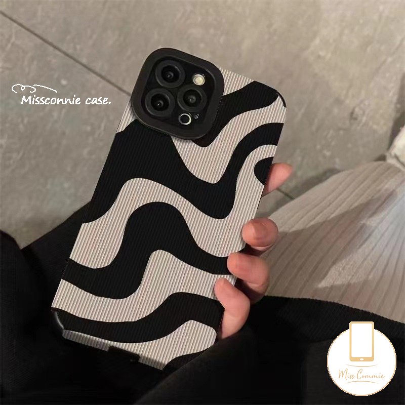 Ins Cinta Hati Shockproof Case Kompatibel Untuk IPhone XR 11 13 12 14 Pro 7Plus Max7 8 Plus X XS MAX Merek Trendi Leopard Jahitan Kontras Penutup Tekstur Kulit