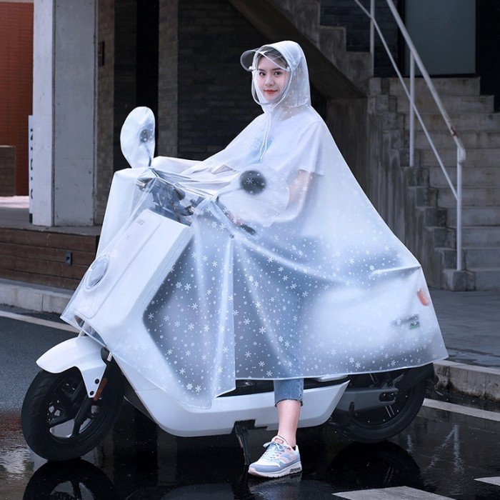 ZACRO Jas Hujan Ponco Lengan Single Mantel Ponco - MOTIF SALJU
