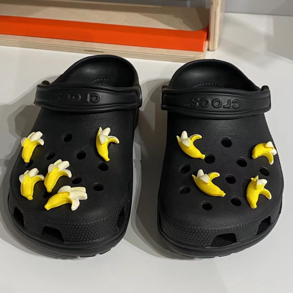 &lt; Jika Anda Suka Banana&gt; Dekorasi Sepatu Lucu DIY Aksesoris JIBBITZ Pesona Gesper Sepatu