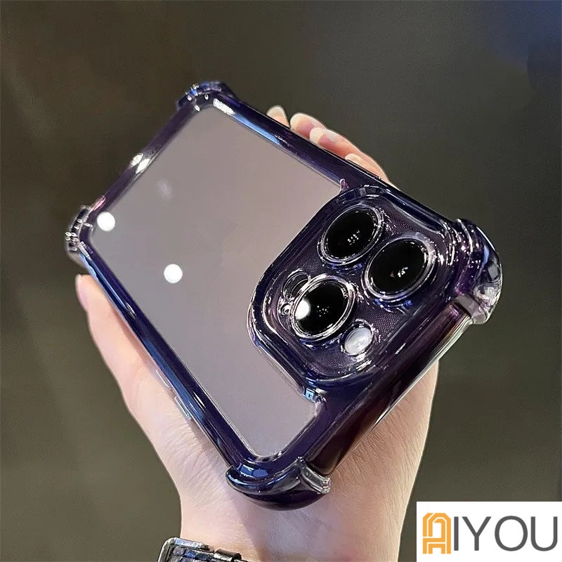 Shockproof Air Cushion Transparan Phone Case Untuk iPhone 14 Pro Max11 12 13 XR X XS 8 7 Plus SE Bening Lembut Silikon Penutup Belakang