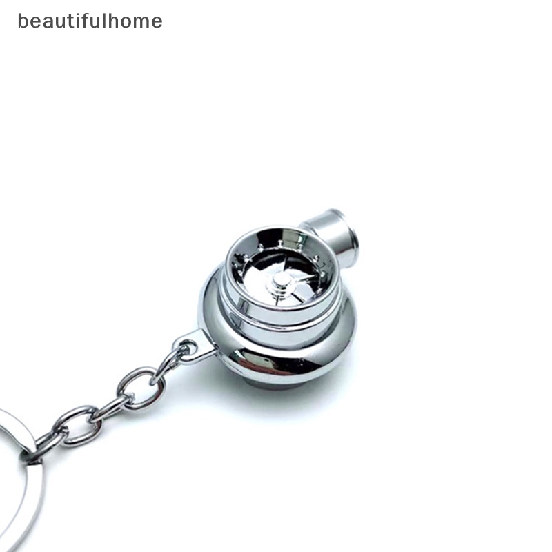 {Cantikhome} Gantungan Kunci Chrome Metal TURBO Charger Keychain, Tanpa Plastik! Kompresor Spinning!.