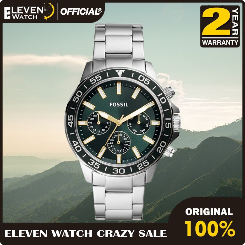 [Promo] Jam Tangan Pria FS BQ2492 / BQ 2492 Bannon Multifunction Silver Stainless Steel  Garansi 2 T