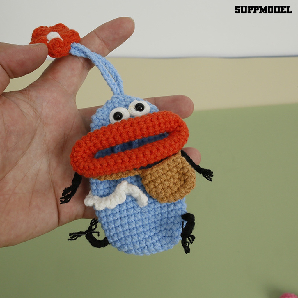 [SM] Case Kunci Kartun Sosis Mulut Rajut Tenun Tangan Anti Maling Handmade Crochet Key Fob Pelindung Kandang Perlengkapan Rumah