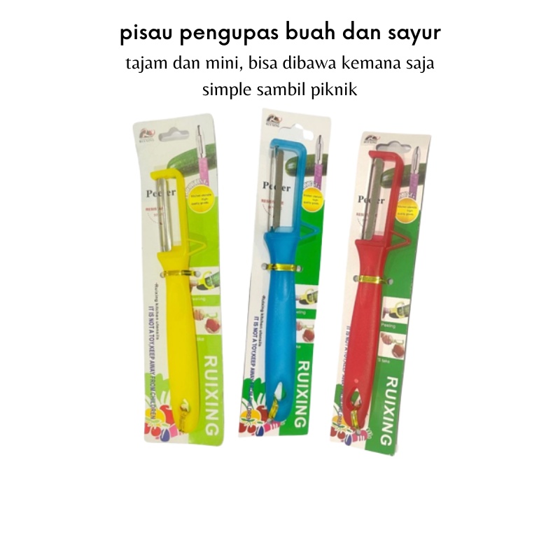 GOS - A214 - PISAU ALAT PENGUPAS BUAH  KULIT WORTEL KENTANG  / PISAU KUPAS  BUAH WARNA