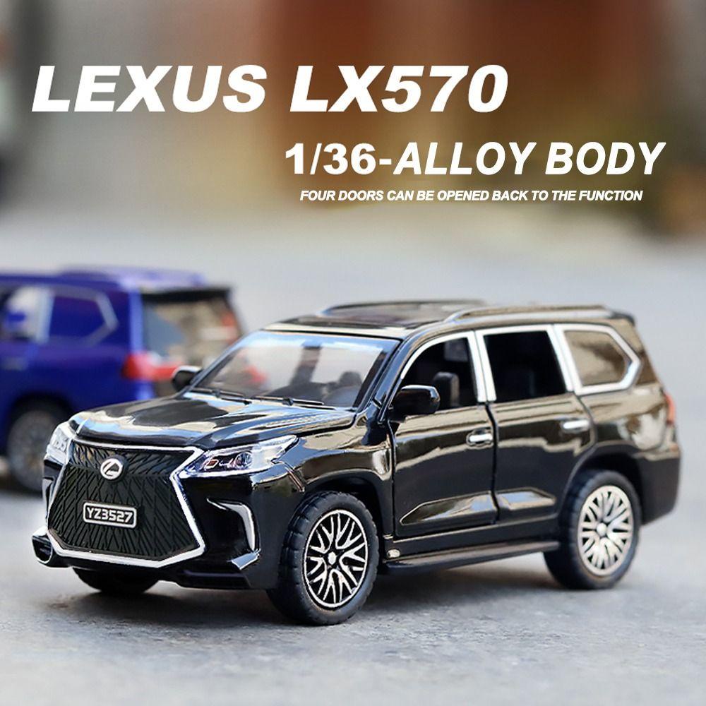 Needway Simulasi Alloy Off-road Vehicle Desktop Decoration1 /36 Lexus Lx570 Ornamen Kue Mobil Miniatur 4pintu Bisa Buka Mainan Model Mobil