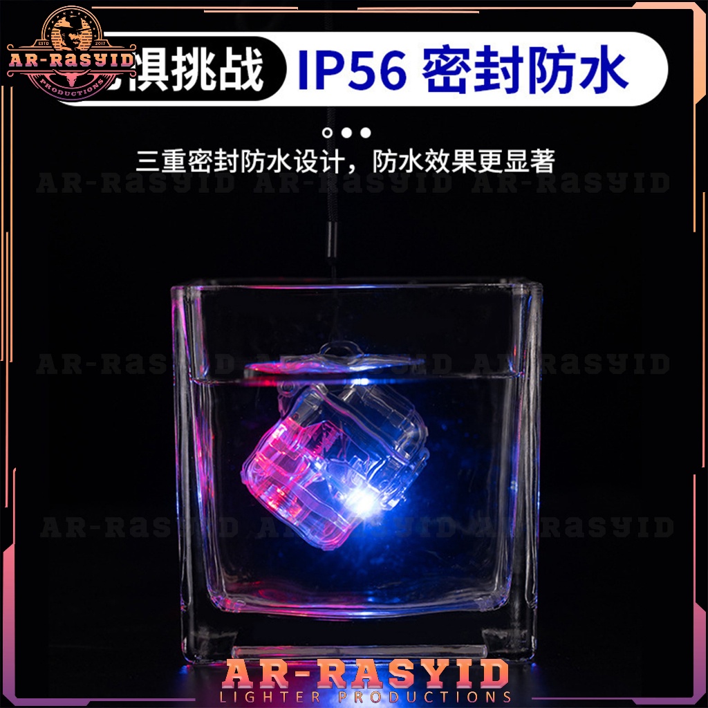 TERBARU! Korek Api Bara Gas LED Waterproof Transparent ZB-039