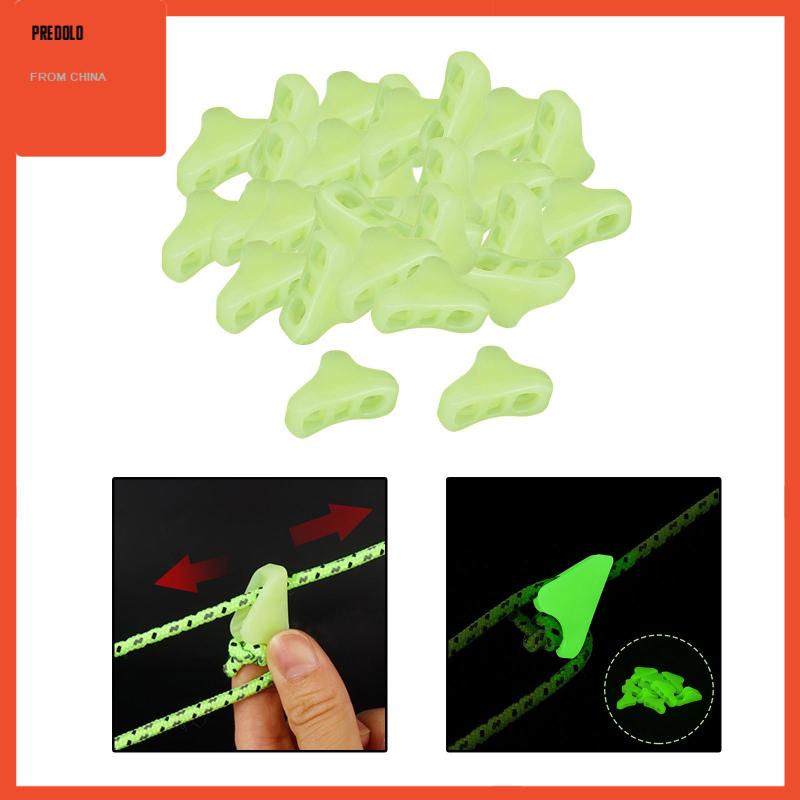 [Predolo] 30pcs Gesper Tenda Segitiga Fluorescent Tenda Gunung Wind Rope Buckle