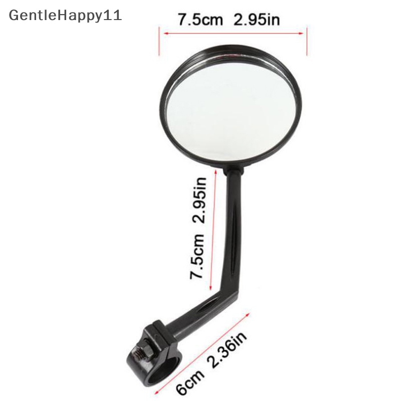 Gentlehappy 1pasang Cycling Riding Bicycle Bike Reflektor Kaca Spion Rotasi 360id