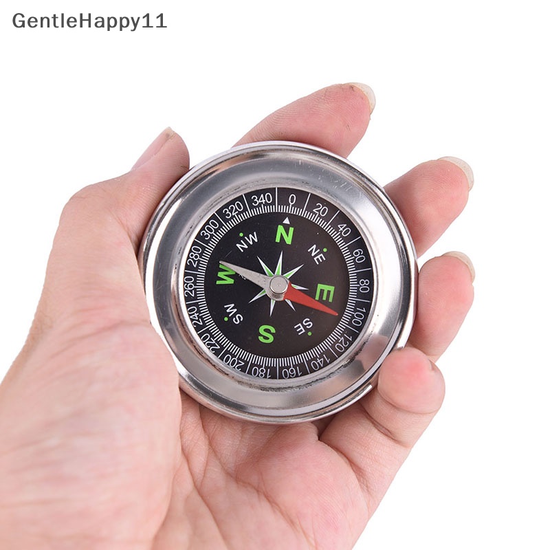 Gentlehappy 1pc 60mm metal stainless steel portable compass student Kompas Olahraga Luar Ruangan id