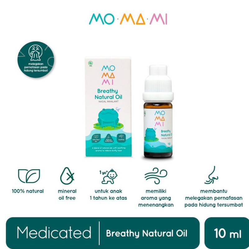 Momami Breathy Natural Oil Nasal Inhalant Pelega Hidung Bayi - 10 ml