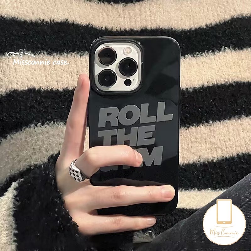 Kreatif Keren Roll The GYM Alfabet Inggris Glossy Phone Case Kompatibel Untuk IPhone 7plus7 8 Plus X XR XS Max 12 11 14 13 Pro Max SE 2020 Halus Shockproof Lembut Tpu Penutup Belakang