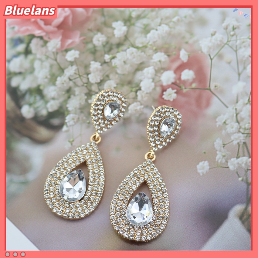 [BLS] Rantai Cakar Bertatahkan Berlian Berbentuk drop Anting-Anting Wanita Anting Serbaguna Eropa Dan Amerika Berlebihan stud earrings