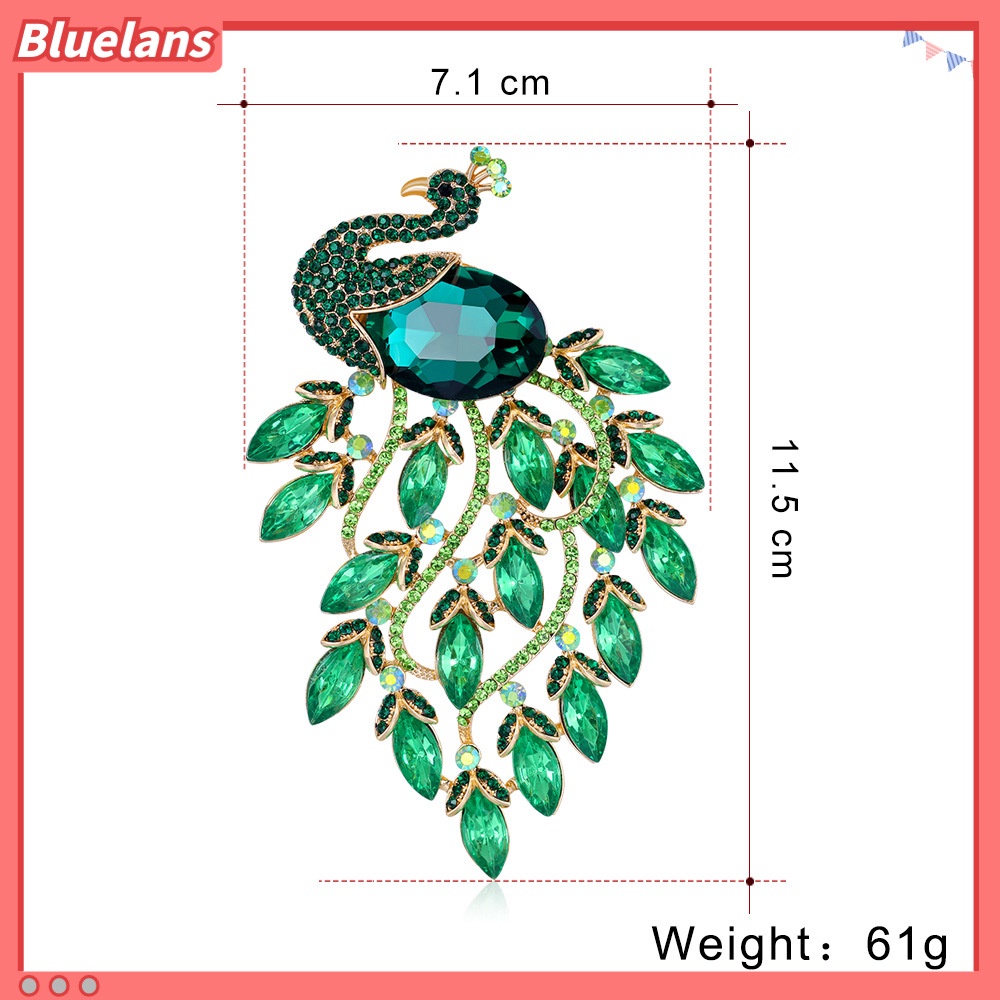 [BLS] Retro Merak Hijau Korsase Paduan Bros Hewan Bertabur Berlian