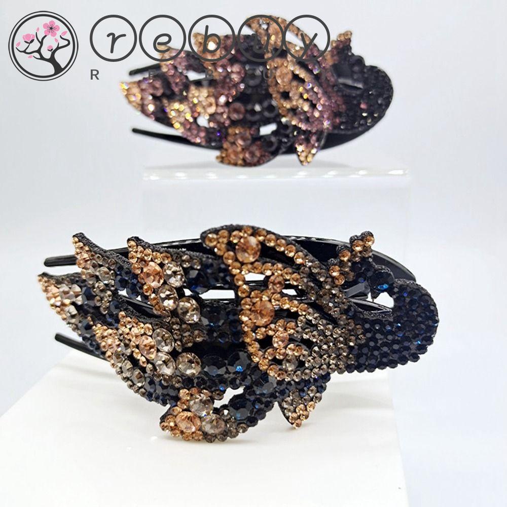 Rebuy Flower Hair Clip Gadis Manis Merak Ibu Rambut Cakar Antik Hiasan Kepala Gaya Rambut Alat Gaya Korea Jepit Rambut