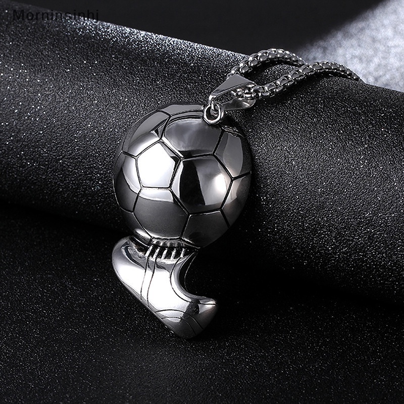 Mornin Fashion Football Necklace Soccer Boots Sepatu Pesona Liontin Olahraga Hip-hop Perhiasan id