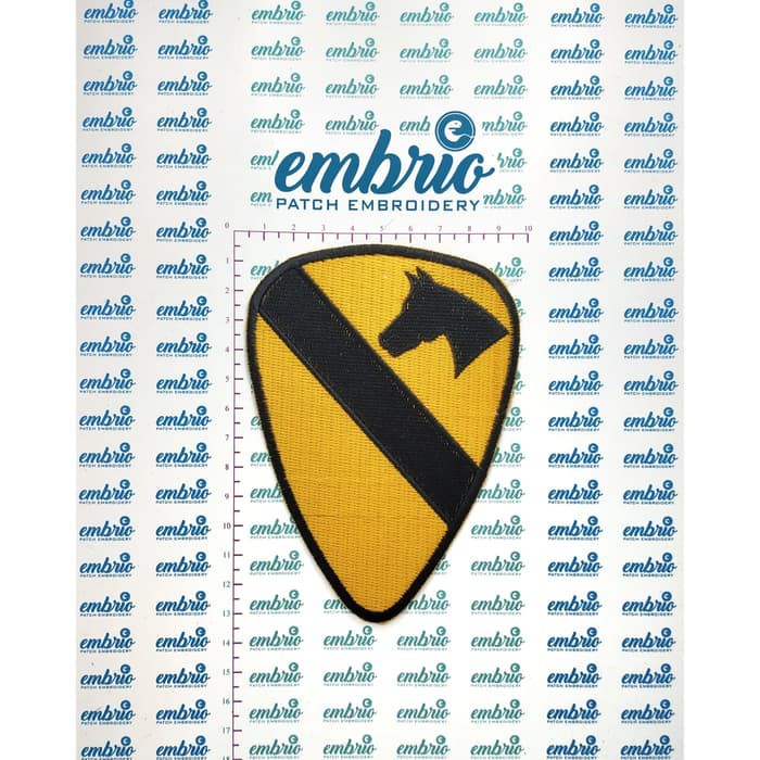 Bordir ARM-010B PATCH 1st CAVALRY DIVISION US ARMY-VIETNAM-YELLOW | 9x13 | PATCH EMBROIDERY EMBLEMbi