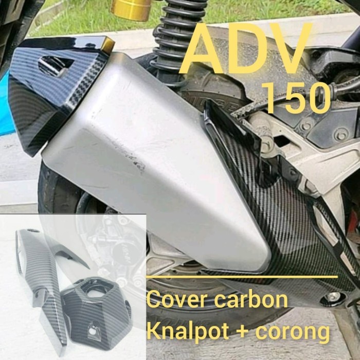 Cover knalpot + cover corong knalpot adv 150 carbon TERMURAH