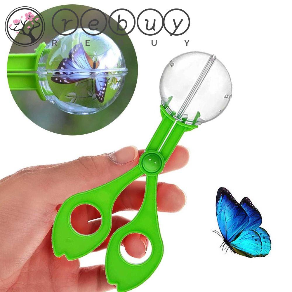 REBUY Rebuy Handy Insect Trap Catch Tool Outdoor Toolset Scooper Tongs Kit Penjepit Koleksi Menangkap Butterfly Trap Catcher Gunting Serangga