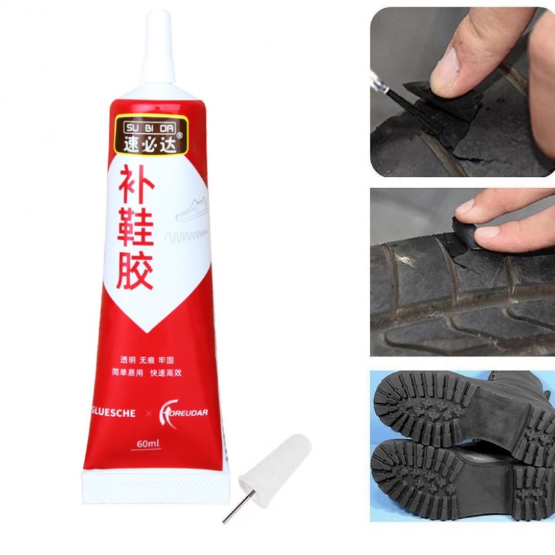 ღ 60Ml Lem Sepatu Sepatu Perbaikan Tahan Air Lem Perekat Universal Sepatu Instan Adhesi Kuat Pembuat Sepatu Alat Perbaikan Profesional Lem Sepatu Universal