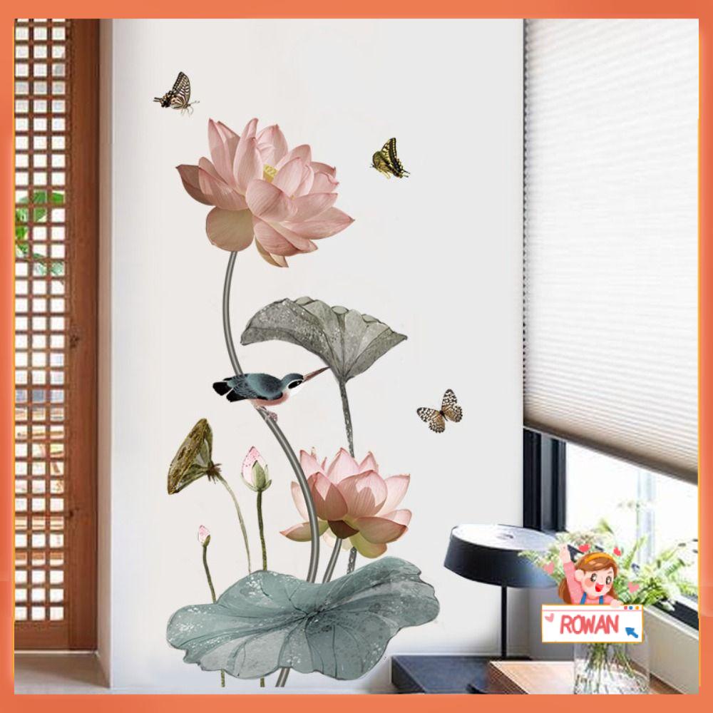 R-FLOWER Stiker Dinding Diy Ruang Tamu Wallpaper Perekat Diri