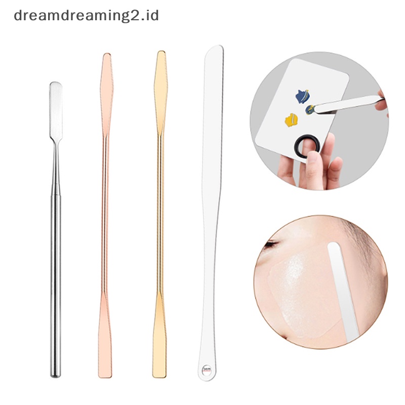 (drea) Spatula Toner Makeup Stainless Steel Mixing Stick Foundation Alat Pencampur Krim //