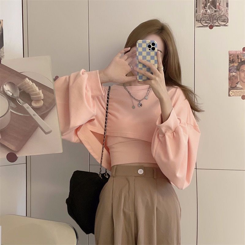 Atasan Wanita Polos Lengan Panjang Premium Casual Outer