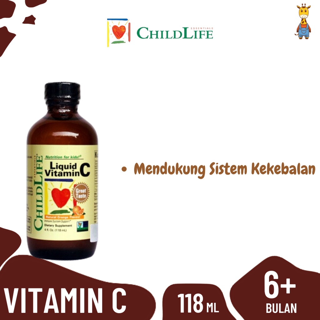 ChildLife Vitamin C 118ml - Vitamin C Terbaik Untuk Anak &amp; Bayi