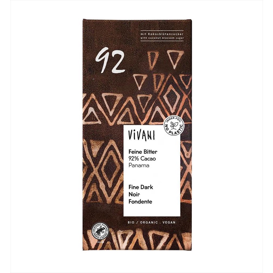 

Vivani - Fine Dark Chocolate 92% Organic Vegan Cacao (80g)