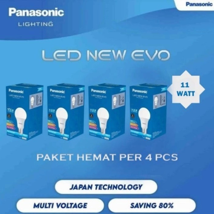 Lampu Led neo panasonic 11 Watt Putih PAKET 4 Pcs