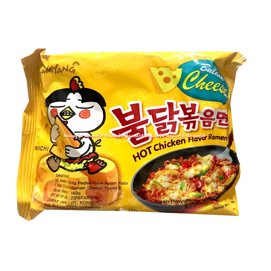 Buldak Samyang Cheese 140gr Keju Ramen Dengan Keju Bubuk dan Saus fire chicken hot tekstur lebih creamy Samyang Chese Shamyang Keju