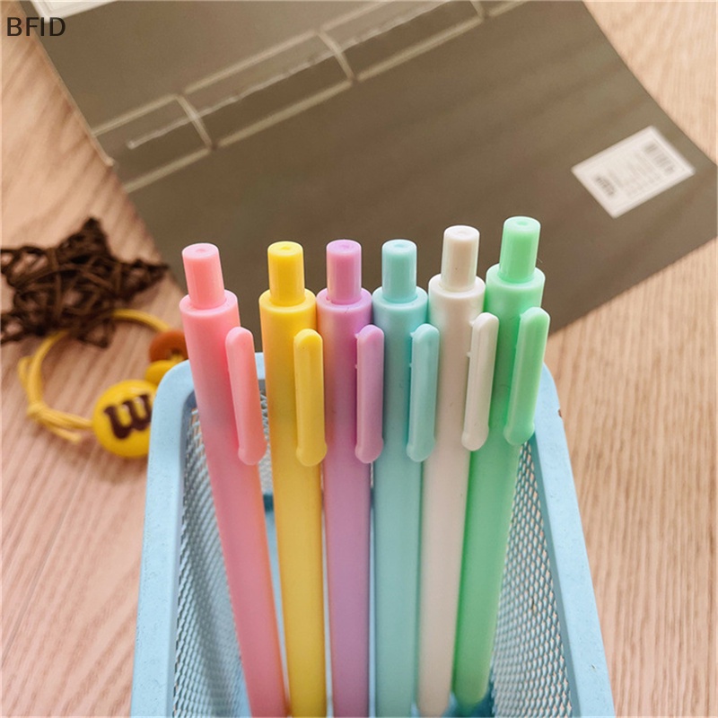 [BFID] Macaron Candy Color Retractable Gel pen Refills Rod Set 0.5 mm Bolpoin Kawaii Press pen [ID]