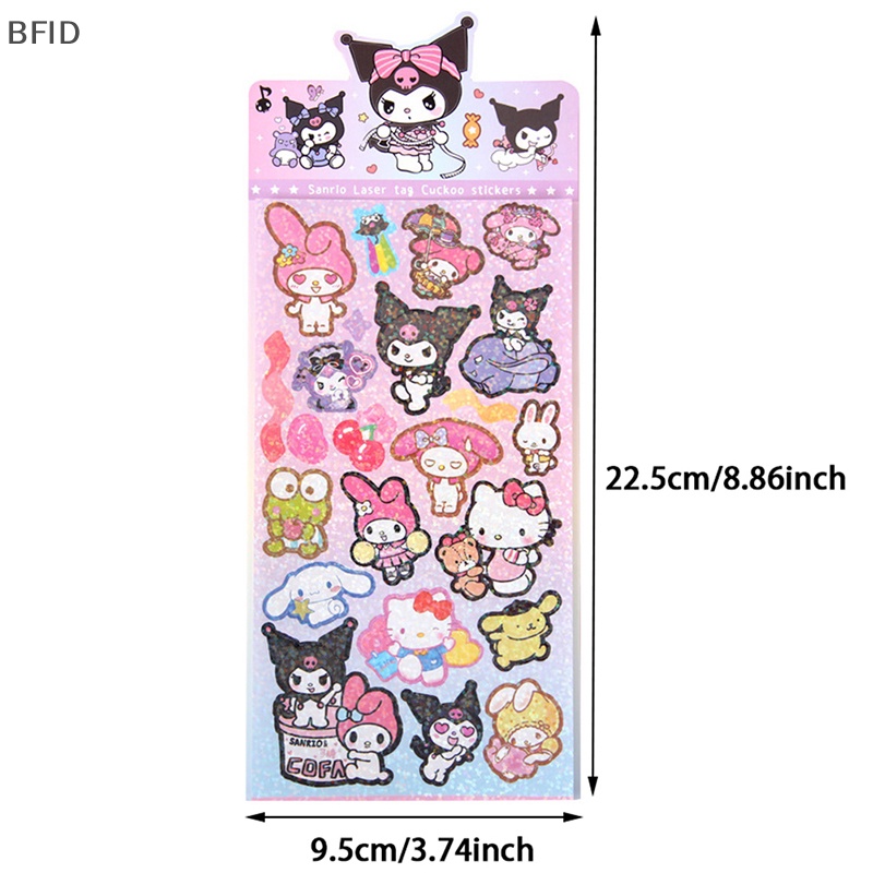 [BFID] 4pcs Guka Sticker Pochacco Kuromi Melody Stiker Kartun Stiker Alat Tulis [ID]