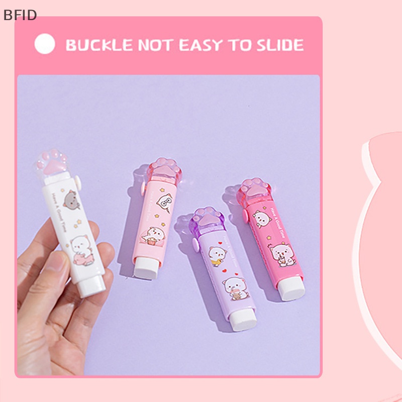 [BFID] Kawaii Desain Push-pull Cat Paw Shaped Cute Erasers Retractable Portable Rubber Eraser Untuk Anak Sekolah Perlengkapan Kantor Hadiah Alat Tulis [ID]