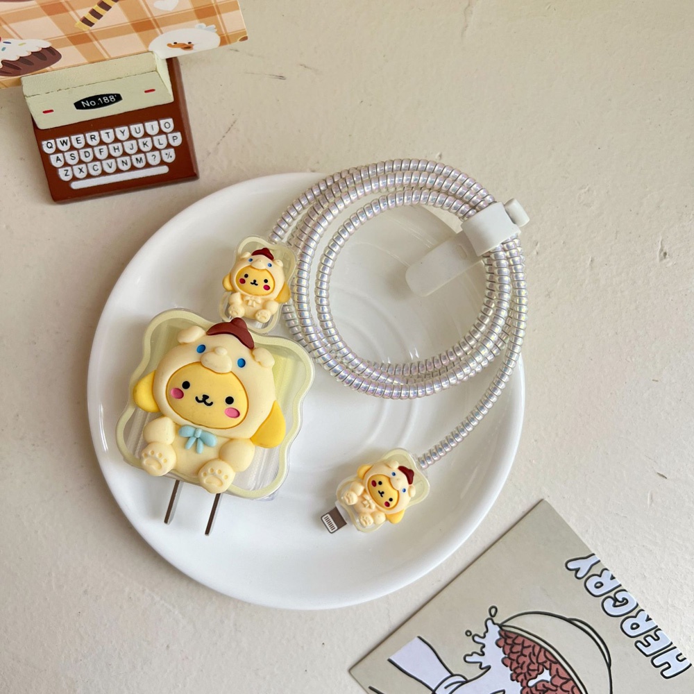 4pc /set Kabel Chargers Case Pelindung Sanrio Case Pelindung Cocok Untuk Apple 20w Charger Pelindung Cases